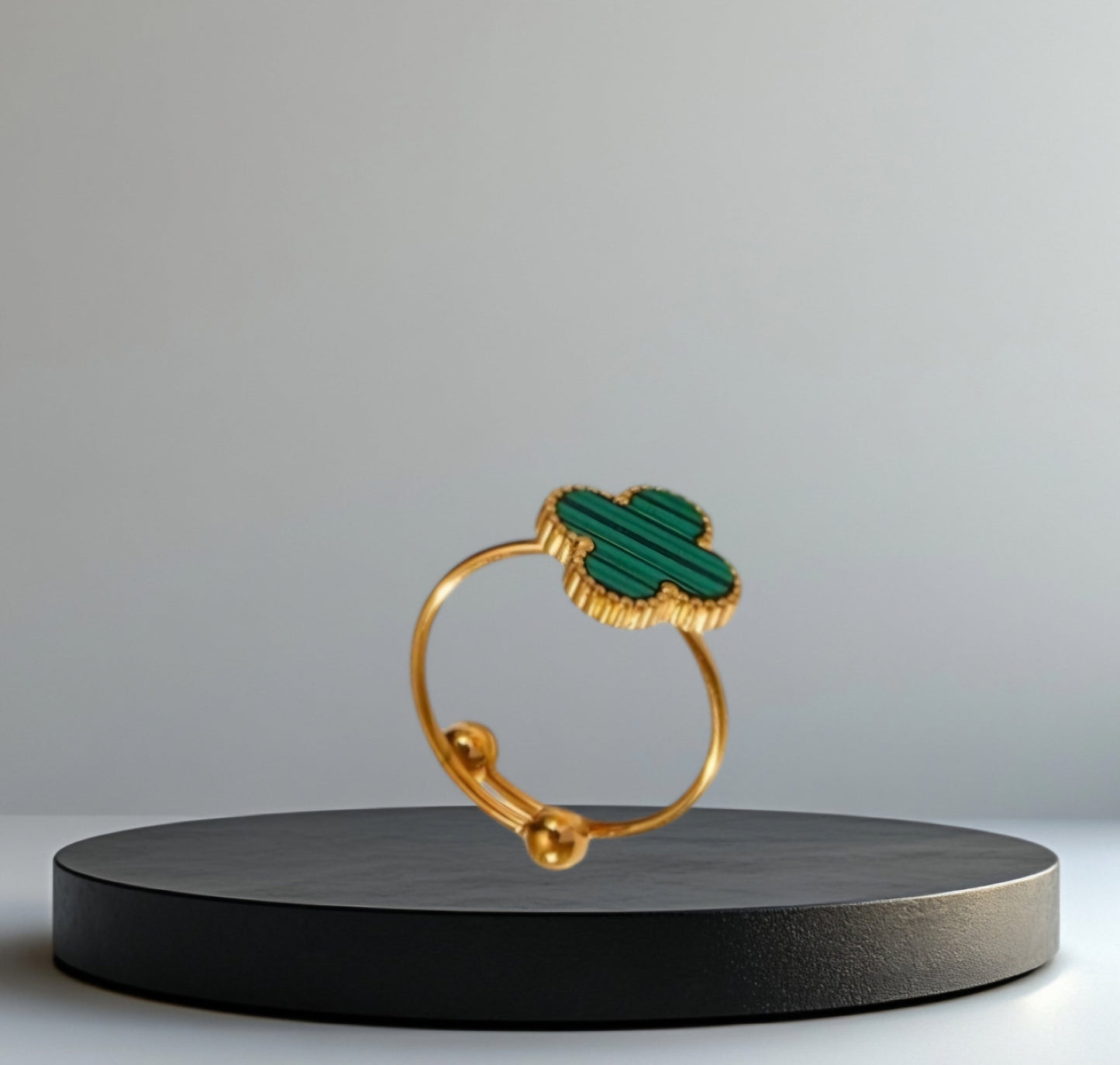 Titanium Steel Clover Ring