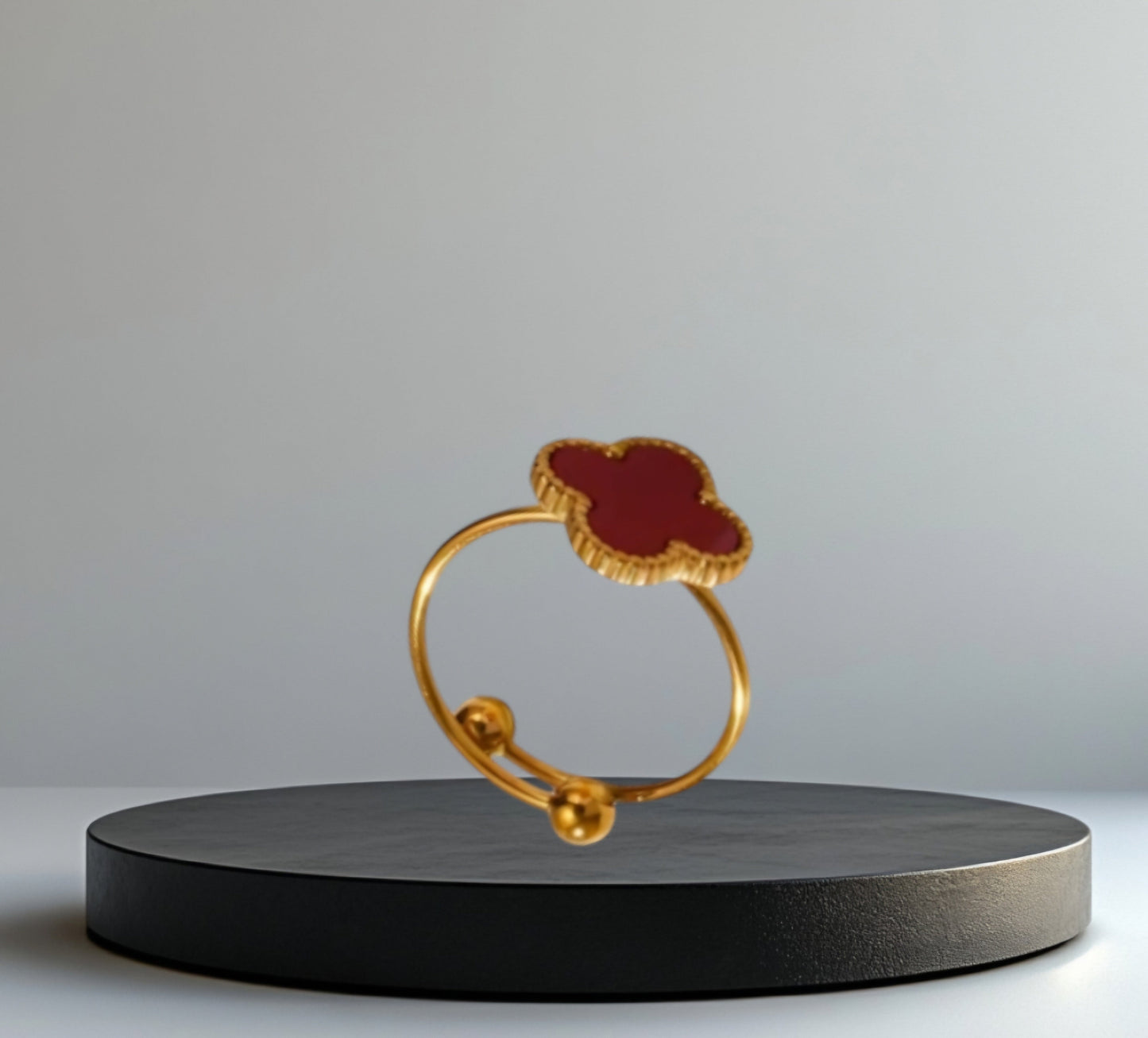 Titanium Steel Clover Ring