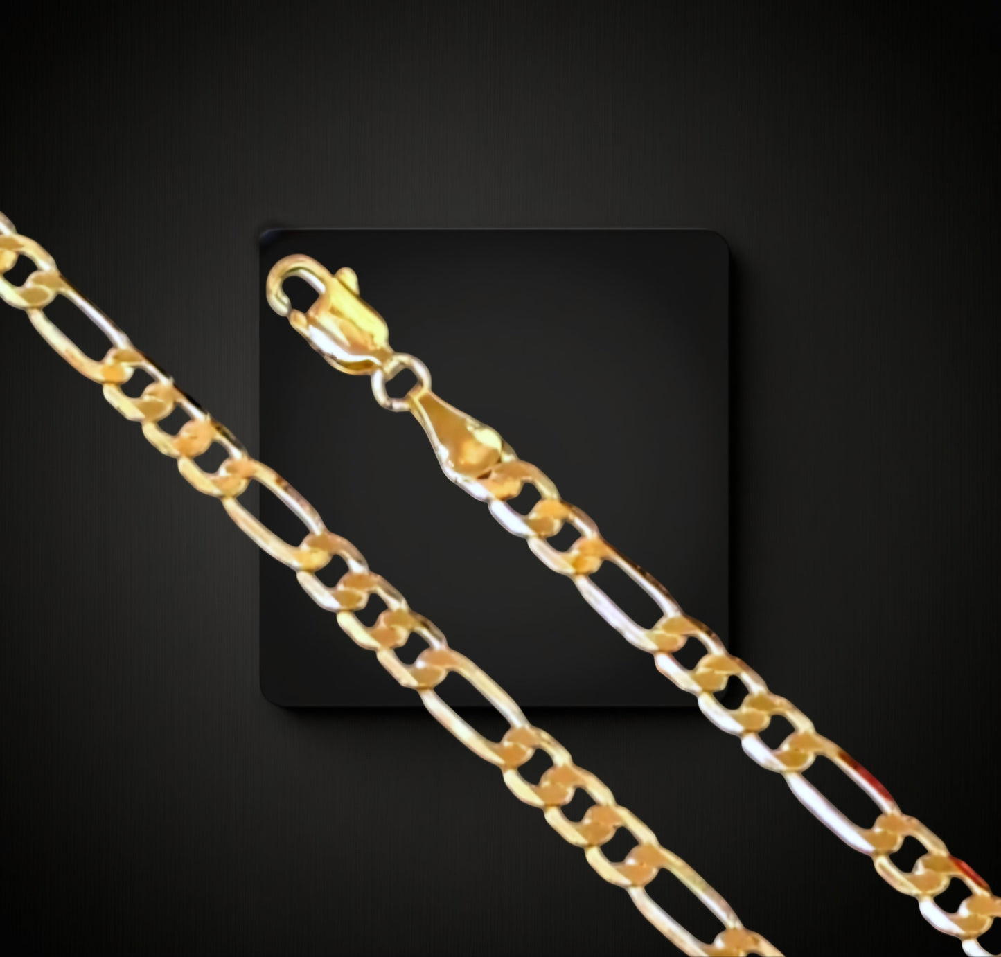 20Inch 18K Gold Plated Figaro Necklace