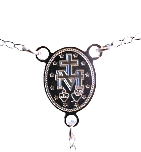 925 Silver Plated Stainless Steel Rosary