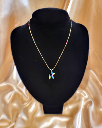 Color Pop Balloon Pup Necklace