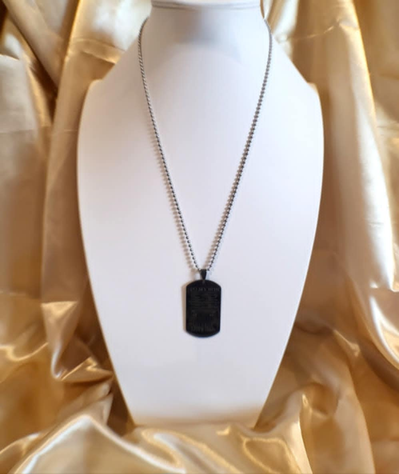 A Father's Promise to Son Dog Tag Necklace