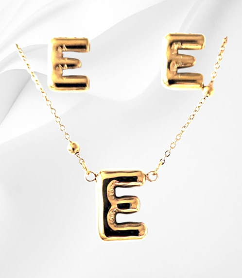 18K Gold Plated Letter Jewelry Sets