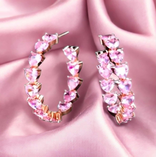 Pink Heart Earrings