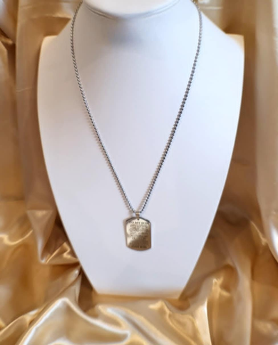 A Mother's Promise to Son Dog Tag Necklace