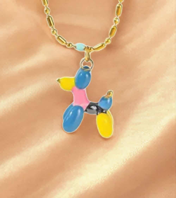 Color Pop Balloon Pup Necklace