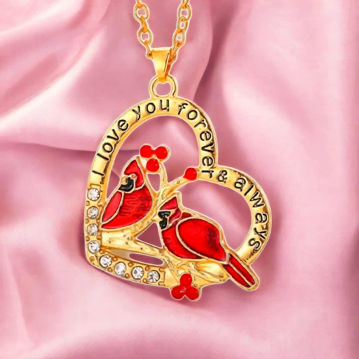 Cardinals Heart Necklace