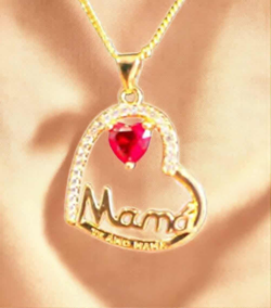 Te Amo Mama Heart Necklace