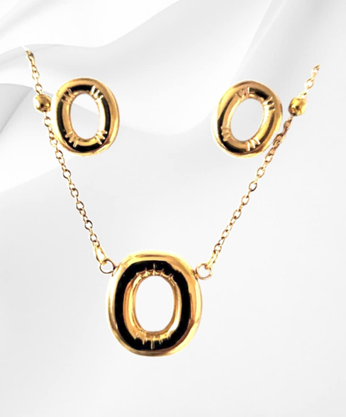 18K Gold Plated Letter Jewelry Sets