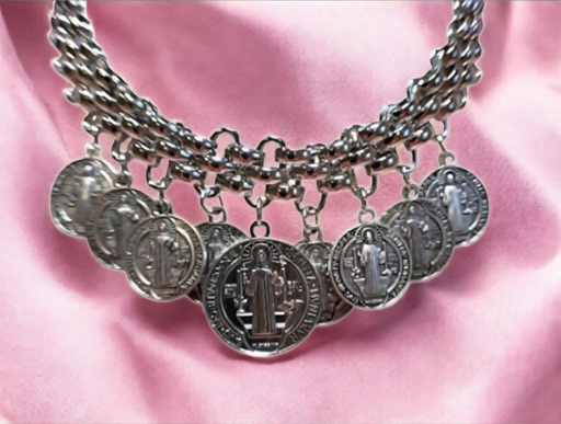 Saint Benedict Medallions Necklace