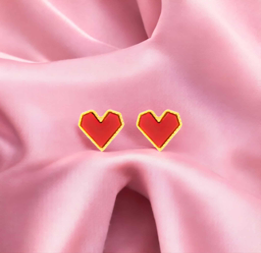 Red Heart Earrings