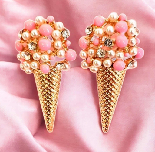 Ice Cream Cone Stud Earrings