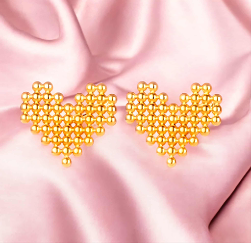 Orbs Heart Earrings